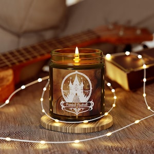 Frosted Fireball Christmas DND Themed Candle, Cinnamon Chai scented (9oz)