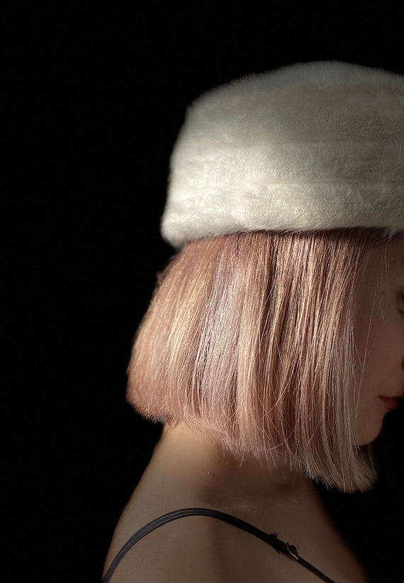 white wool beret