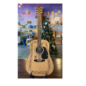 Akoestische gitaar cribboard/cribbageboard naar keuze 2,3 of 4 spelers