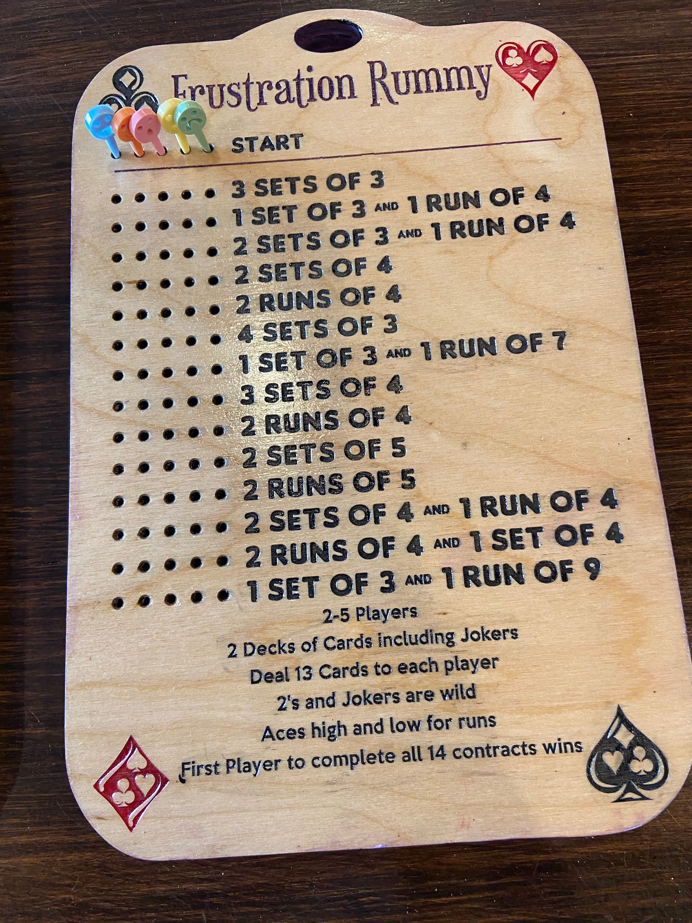 Frustration Rummy Game Customizable Custom Game Night | Etsy