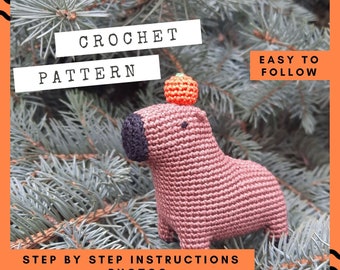 Capybara Crochet Pattern: Amigurumi Rodent Toy (PDF Pattern)