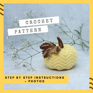 Crochet pumpkin pattern, Thanksgiving day decor DIY, country crafts tutorial
