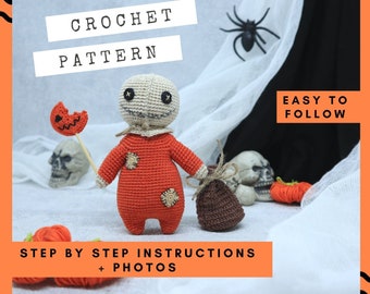 Sam Halloween Crochet Pattern: DIY Scary Doll Tutorial (Digital Download)
