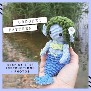 Crochet Mermaid Doll Pattern: Amigurumi Rusalka Toy (Digital Download)