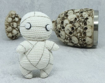 Crochet Mummy Plush Toy: Handmade Halloween Decor