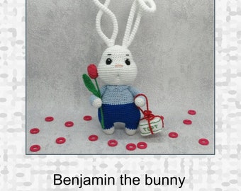 Crochet Valentine Bunny Pattern: Amigurumi Stuffed Animal Toy (PDF Pattern)
