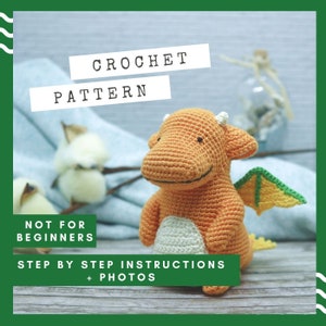 Crochet Flying Dragon Pattern, DIY Dragon Toy (PDF)