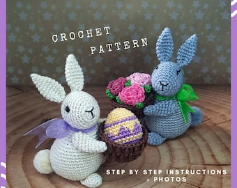 Crochet Easter Bunny Pattern: Basket & Egg Tutorial (PDF Pattern)