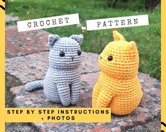 Crochet Cat Pattern: Low Sew Amigurumi Kitten (PDF Pattern)