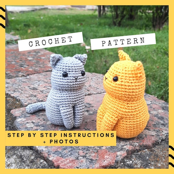 Crochet Cat Pattern: Low Sew Amigurumi Kitten (PDF Pattern)