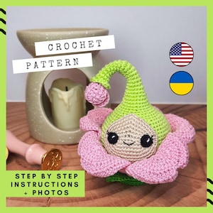 Crochet Cherry Blossom Toy Pattern: Amigurumi Valentine Gift (PDF Pattern)