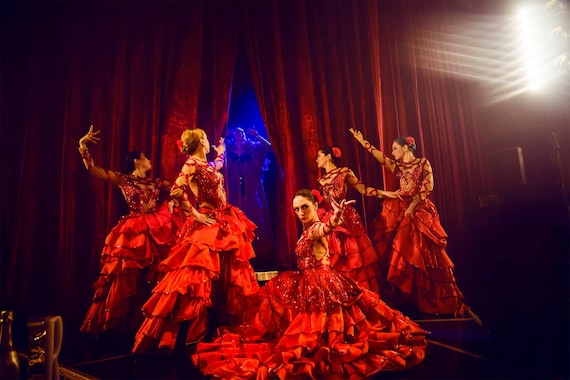 THE CARMEN Bodysuit & Dramatic Skirt Ensemble Couture Gown Latin Dance  Burlesque Sequin Dance Costume Flamenco Ruffle -  Ireland