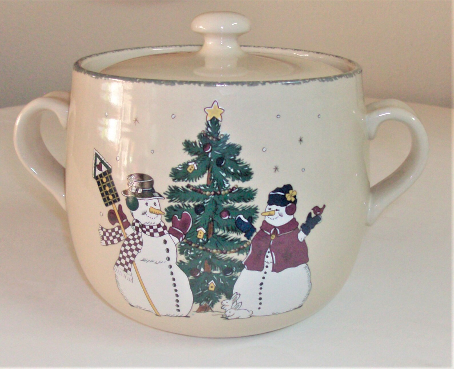 SNOWMAN SNOWLADY Haus und Garten Party Bohnentopf Cookie Jar | Etsy