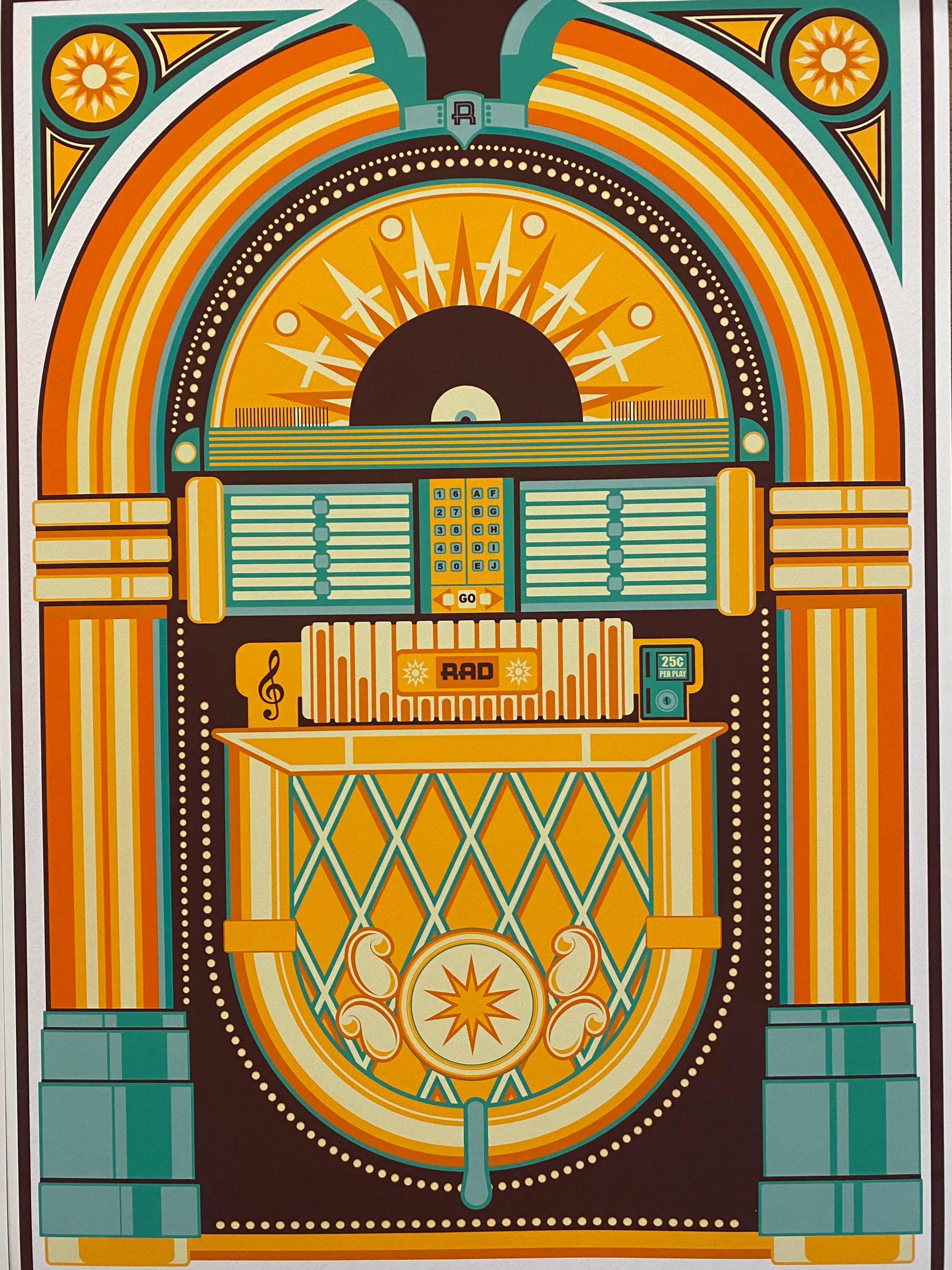 Retro Jukebox Art Print - Etsy