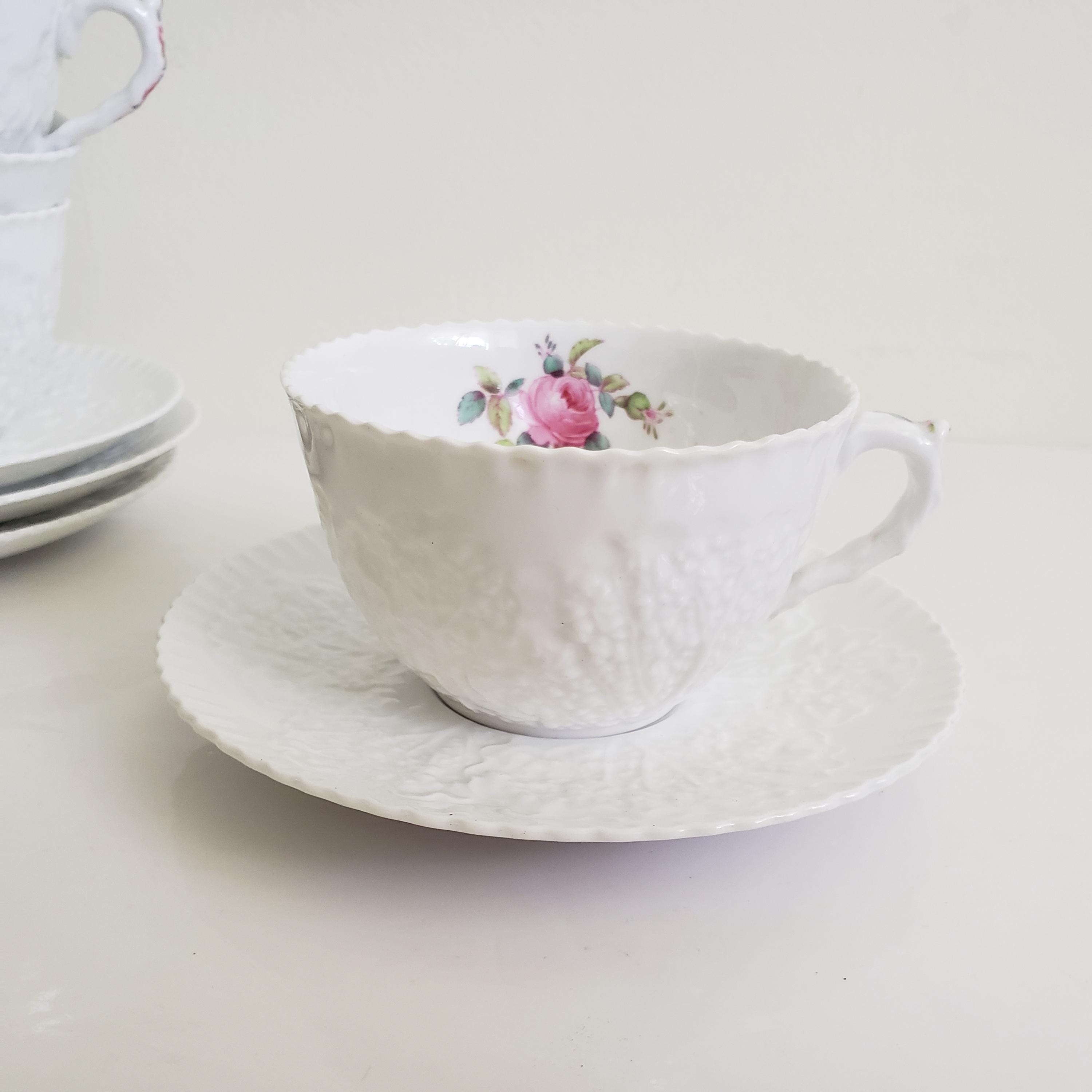 Vintage Spode Savoy Billingsley Rose Coffee Cup and Saucer Sets