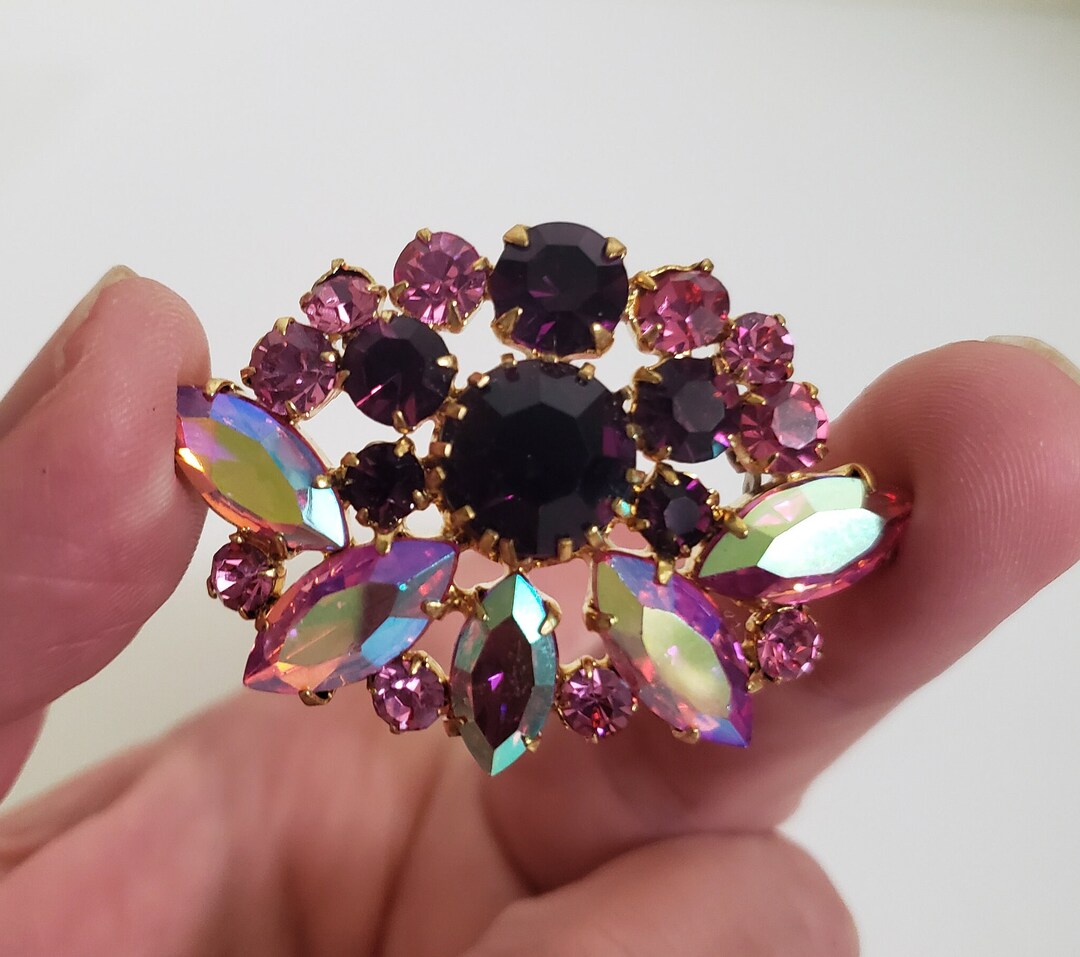 broche #91"fleur de feu", vintage retro/ neue Brosche | Kaufen auf