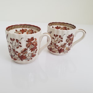 2 Copeland Spode India Tree Espresso oder Mokkatassen, Mid Century