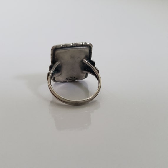 Sterling Silver Ring with Square Framed Labradori… - image 7