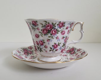 Vintage Royal Albert Chelsea from the Nell Gwenne Series China Teacup and Saucer Set