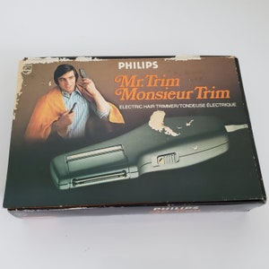 Vintage Philips Mr. Trim Hair Trimmer: 1970s Retro Styling, Made in Holland