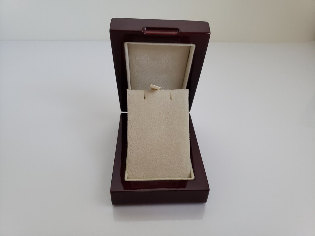 Vintage Necklace Presentation Box Gift Jewelry Box Shiny Red Etsy