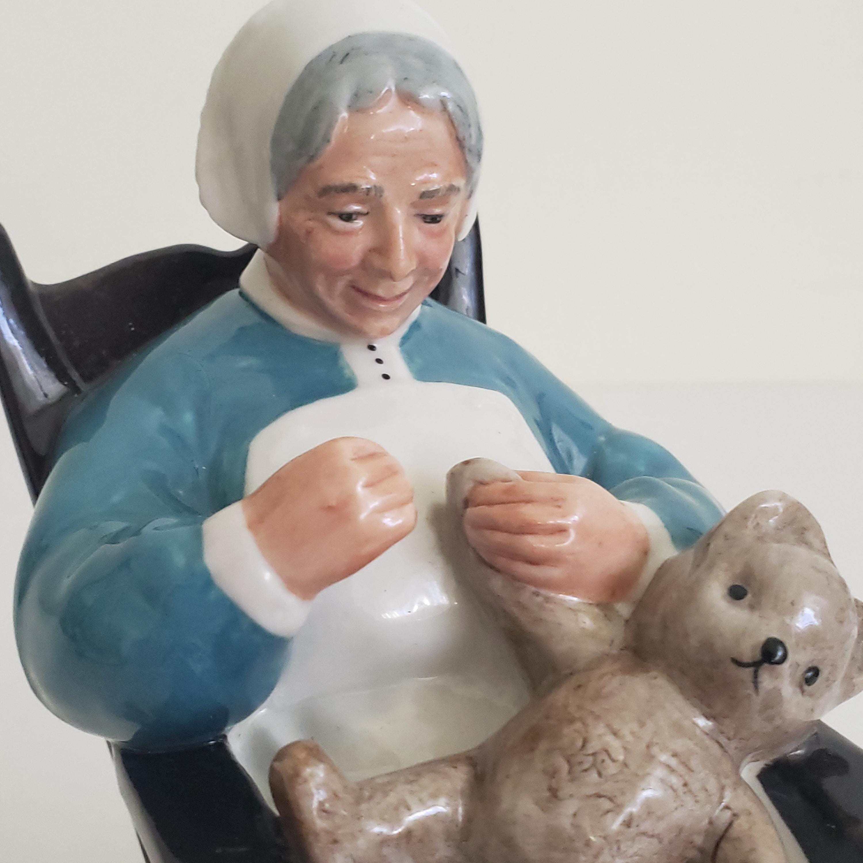 Vintage Royal Doulton Figurine: Nanny, Matronly Woman in Rocking