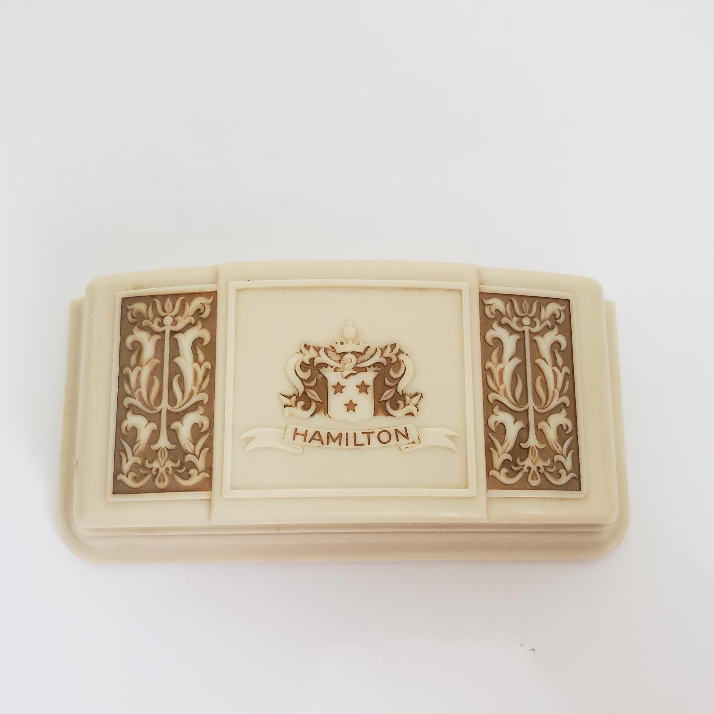 Vintage Hamilton Watch Presentation Box, Cream Tone 