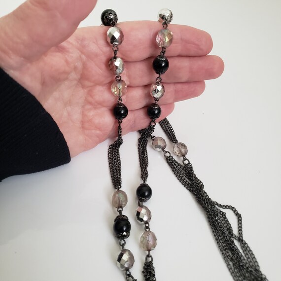 Vintage Avon Rope Length Layering Necklace, Gun M… - image 3