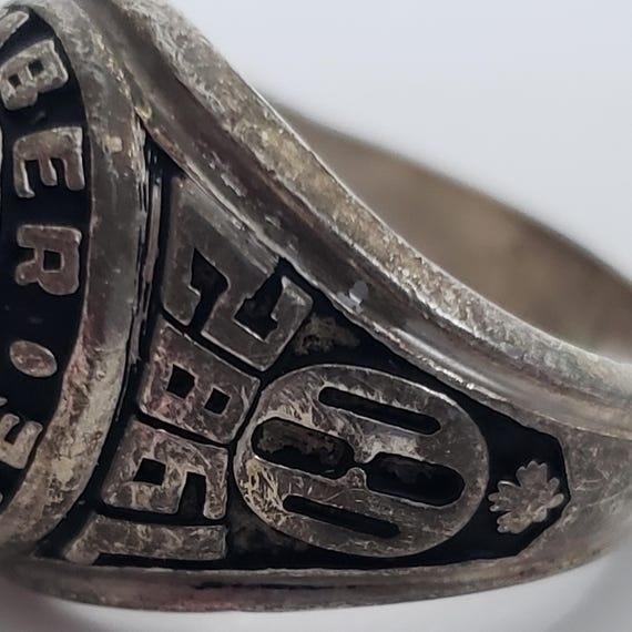 Humber Graduation Rings Vintage 1982 Humber College Sterling Silver Ring with… - Gem