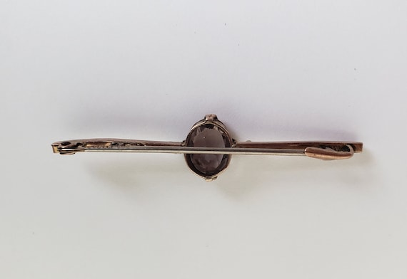 Antique Edwardian Bar Pin, Brooch or Tie Clip, 9K… - image 4