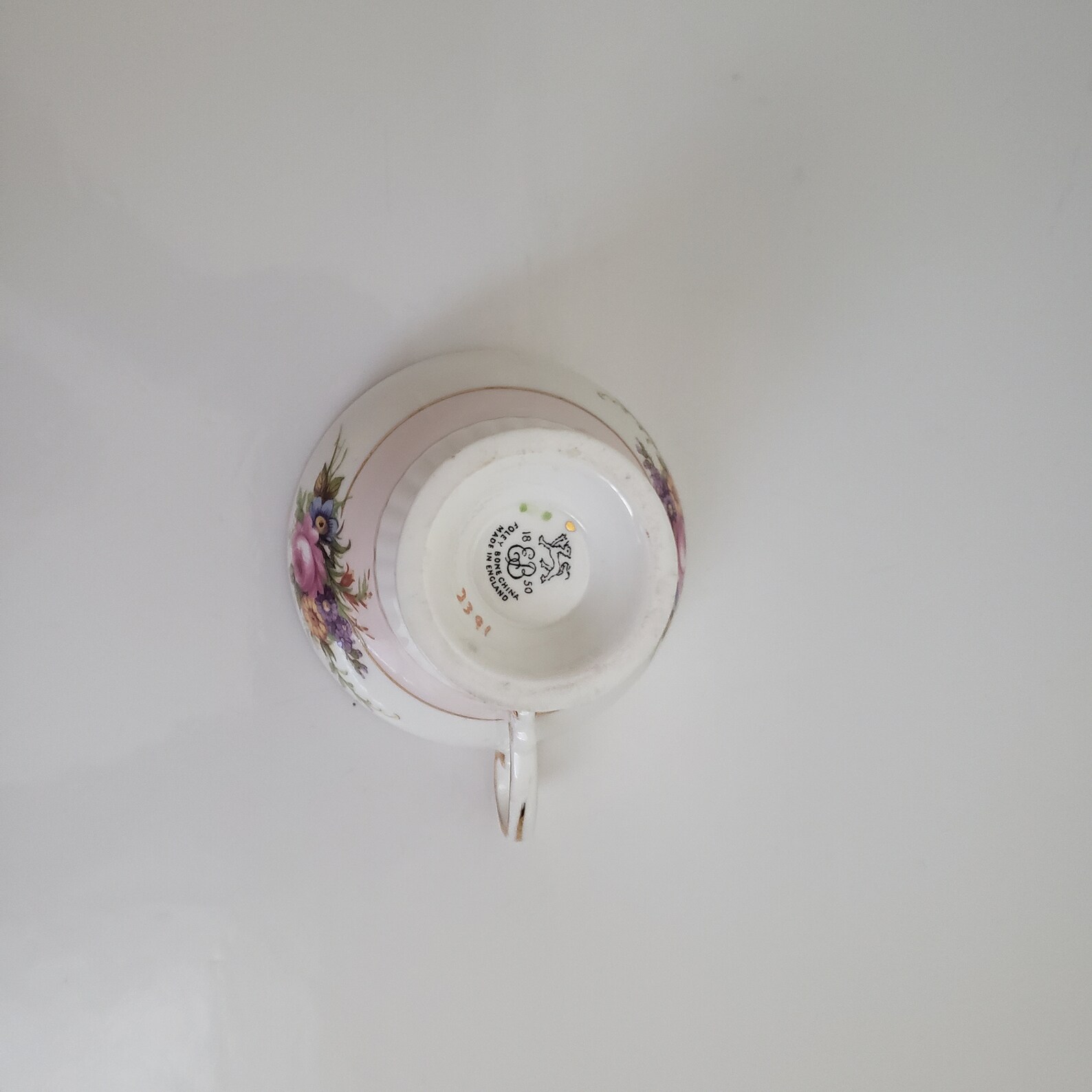 Mid Century EB Foley Teacup and Saucer: Pink Floral Corset Cup - Etsy