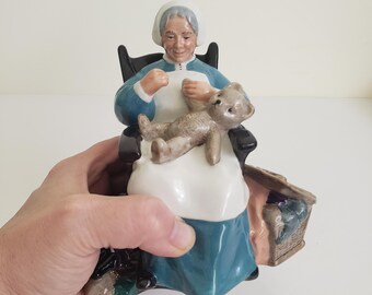 Vintage Royal Doulton Figurine: Nanny, Matronly Woman in Rocking