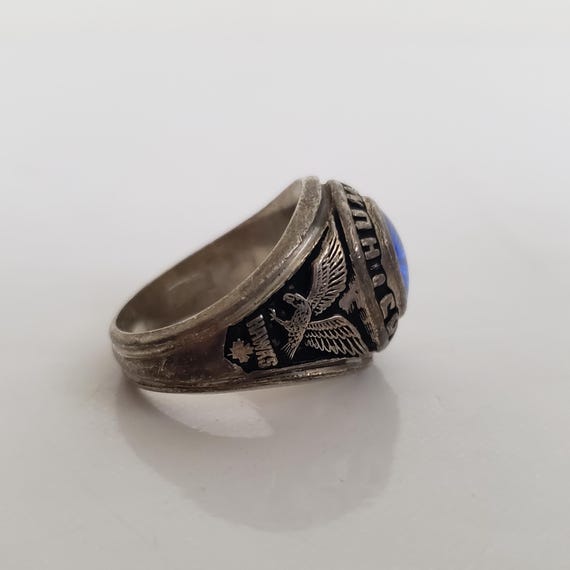 Humber Graduation Rings Vintage 1982 Humber College Sterling Silver Ring with… - Gem