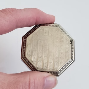 Antique Silver Tone Compact