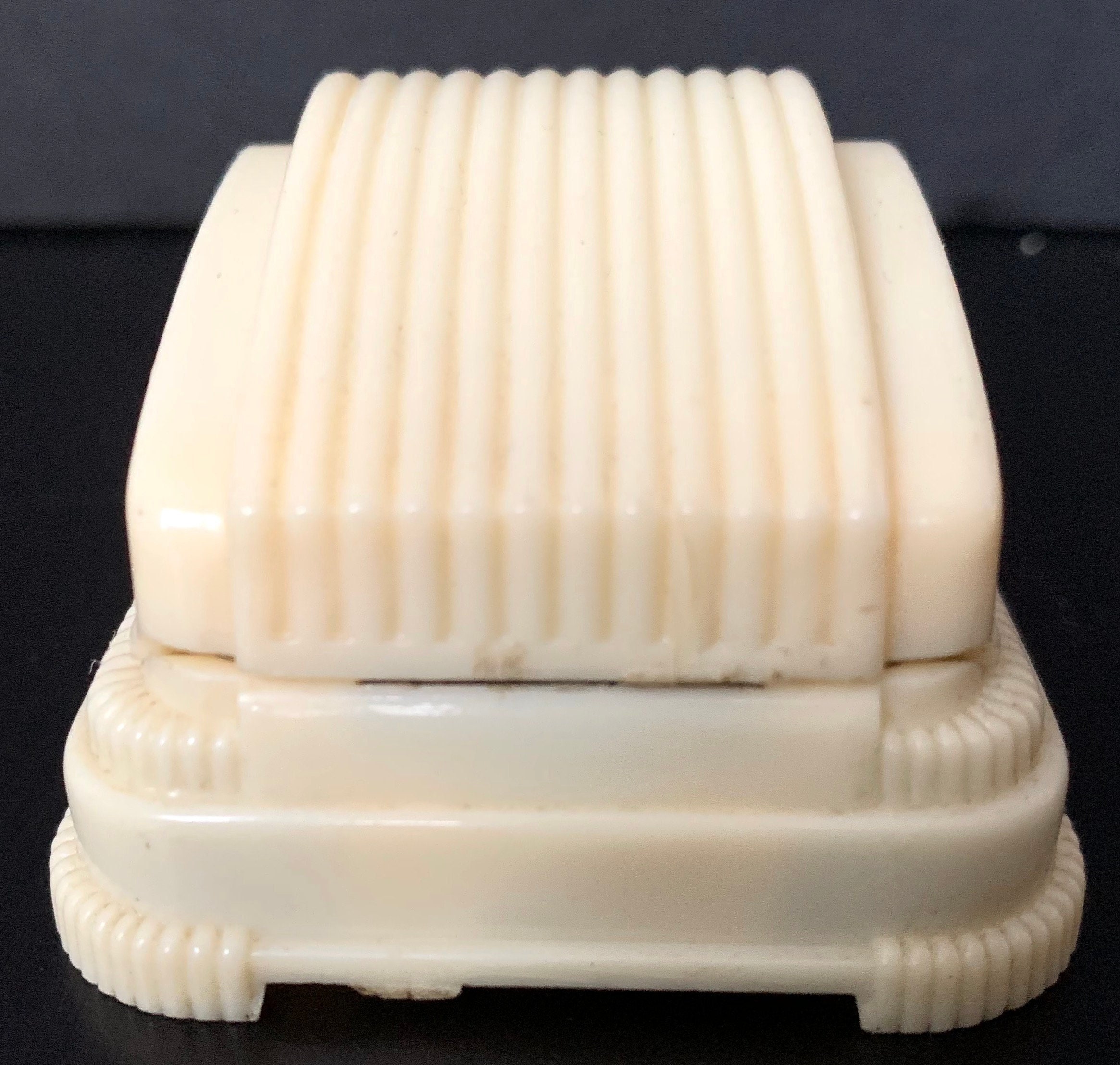 Vintage Art Deco Celluloid Made in USA Ring Box Presentation, Blue 