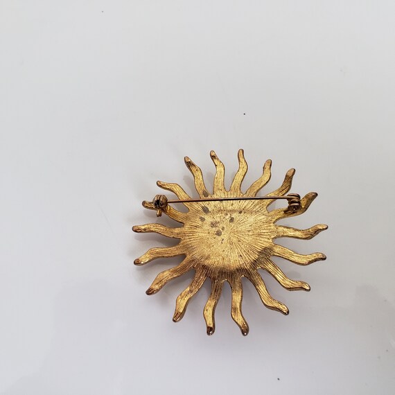 Vintage Starburst Brooch, Scarf or Lapel Pin, Bla… - image 4