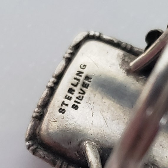 Sterling Silver Ring with Square Framed Labradori… - image 4