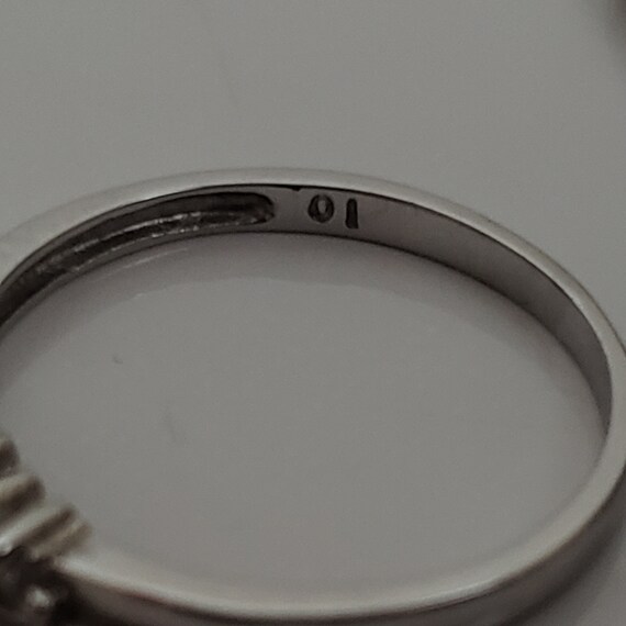 Rhinestone Stackable Rings Set: Silver Tone Brida… - image 8