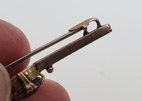 Antique Edwardian Bar Pin, Brooch or Tie Clip, 9K… - image 6