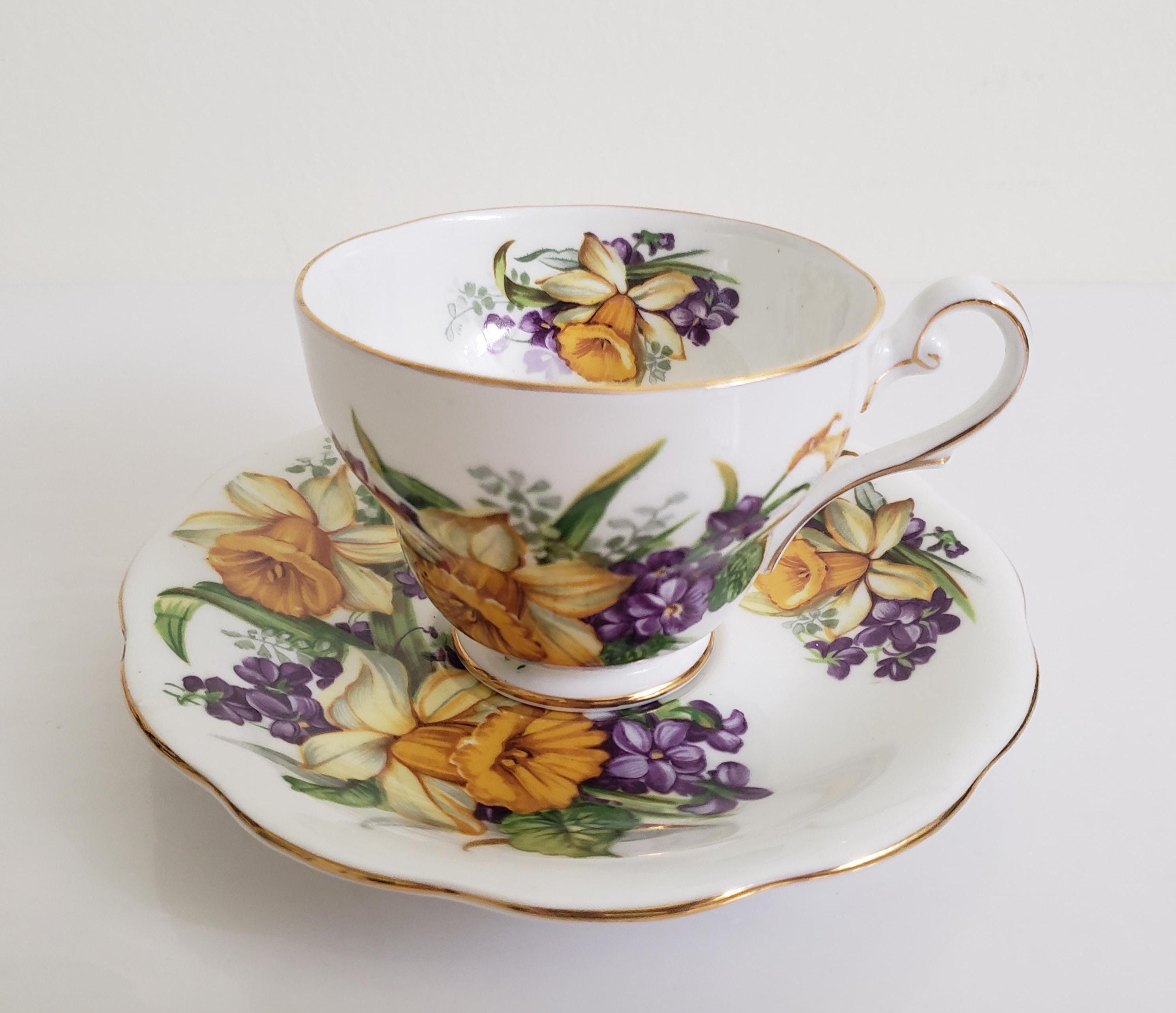 Mid Century Royal Standard Teacup and Saucer: Woodland Wonder