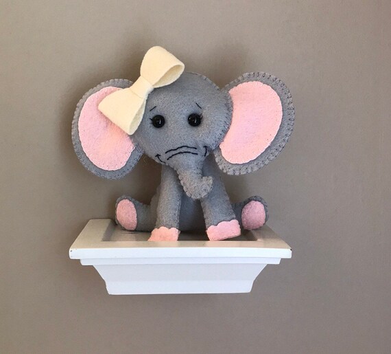 Felt Stuffed Elephant Baby Shower Gift Nursery Decor Elephant Baby Shower Gift Nursery Decor