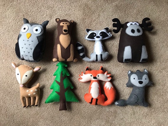 mini woodland stuffed animals