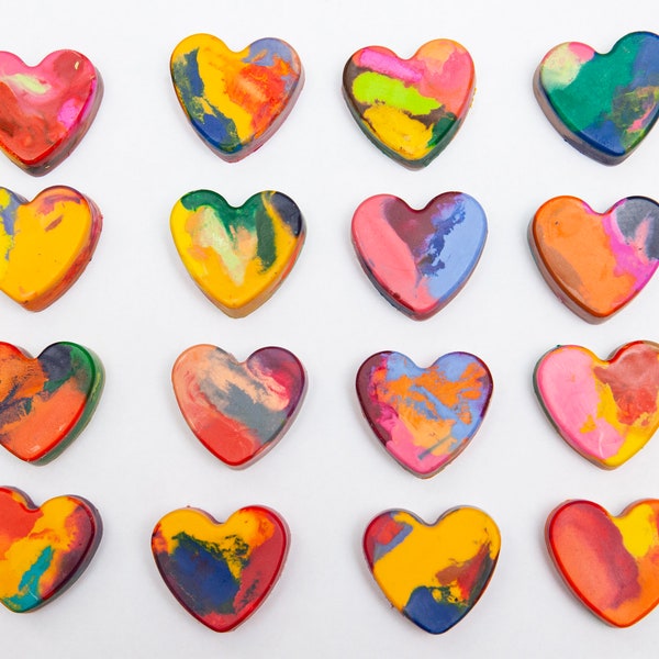 Heart Party Favor, Heart Crayons, Heart Gift, Rainbow Crayons, Kids Crayons, Kids Gift, Kids Party Favors, Party Favors, Hearts, Bulk Gift