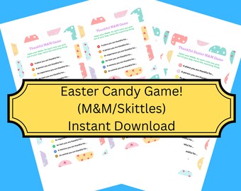 Easter Games Candy Game Easter Play Family Activity Family Fun for Easter Last Minute Fun Egg Hunt Activity Kids Printable INSTANT DOWNLOAD