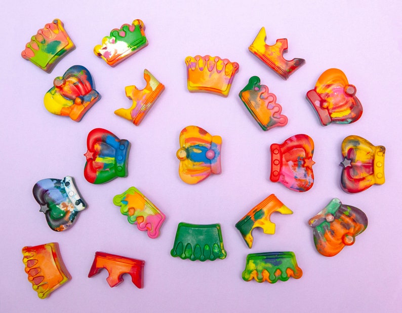 Rainbow Crayons Princess Birthday Crown Crayon Kids Gift Princess Crayons Set of 20 Kids Crayons Princess Party Royal Party