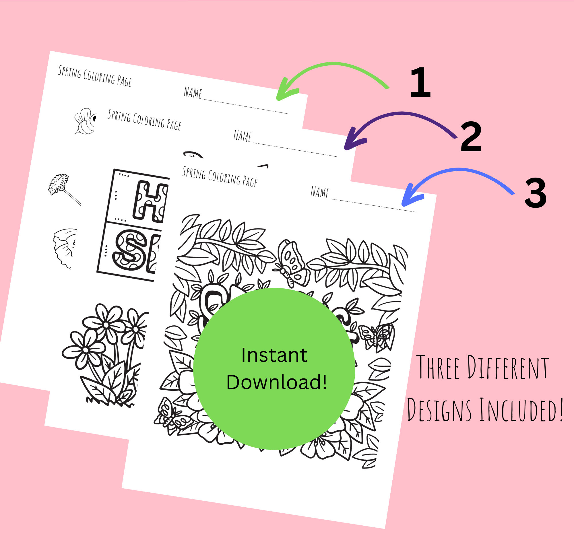 Spring Tween Coloring Page Printable Spring Teen Activity Kids Activity Spring Activity ...