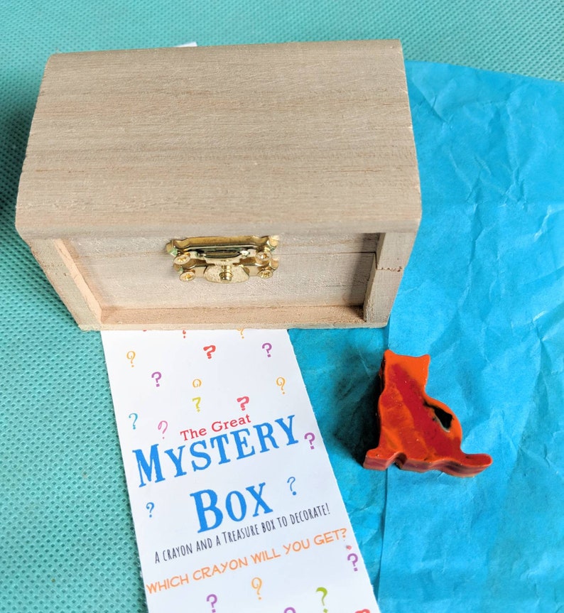 Kids Mystery Box Set of 2 Mystery Box Kids Crayons Party Etsy