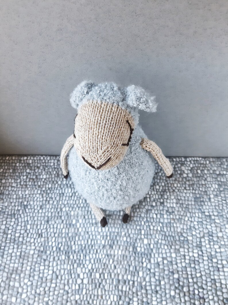 Crochet Gray Sheep Soft Toy Baby Nursery Decor Etsy
