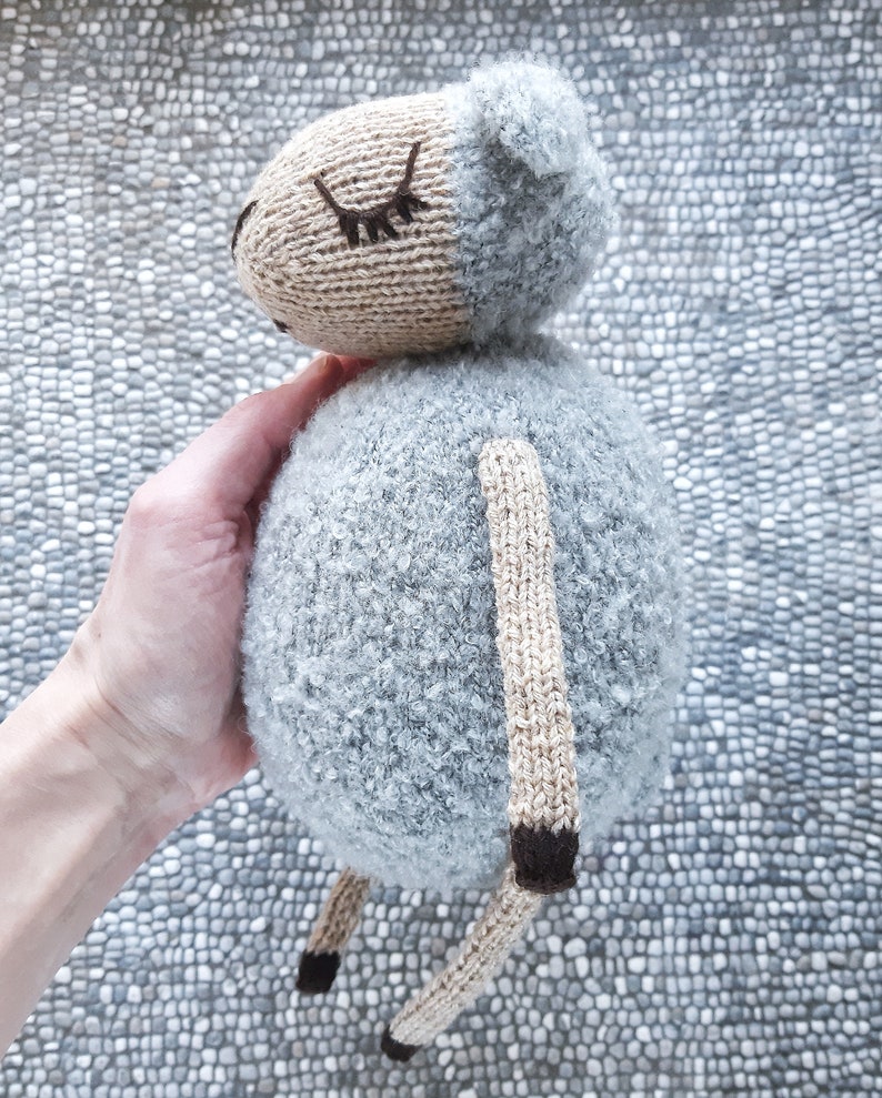 Crochet Gray Sheep Soft Toy Baby Nursery Decor Etsy
