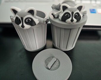 Raccoon and Trash Can Desktop Fidget Toy